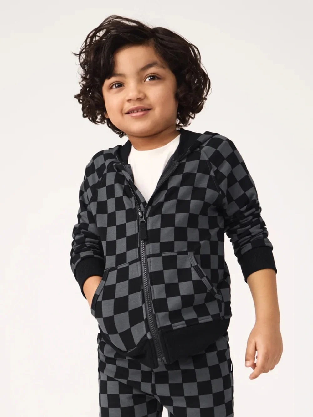 Little Sleepies - Checker Hoodie + Jogger sweatsuit set